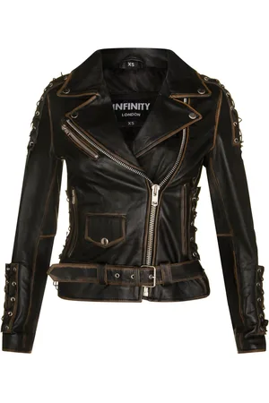 Infinity Womens Brando Biker Jacket-Bari - Size 18 UK