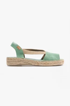 Toni Pons Womens ELLA Ladies Suede Espadrille Sandals Mint - - Size UK 7