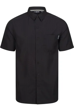 Regatta Mens Mindano VIII Patterned Short-Sleeved Shirt (Ash/Black) - - Size Small