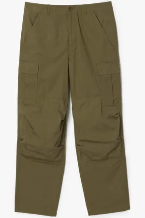Lacoste Mens Straight-Fit Multi Pocket Cargo Pants in Cotton - Size 33W/32L