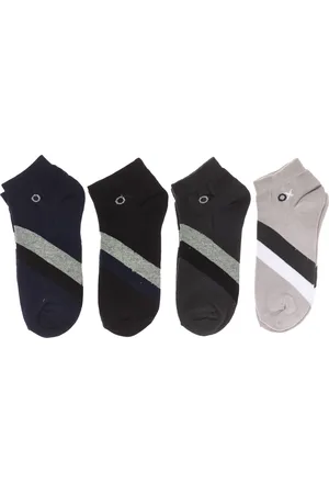Ox Pack of 4 Mens ankle socks, short - - Size UK 7-11