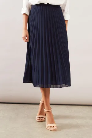 wallis Womens Chiffon Pleated Skirt - - Size 16 UK