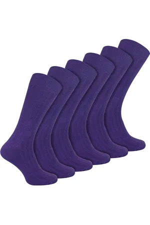 Sock Snob Mens Plain Coloured Cotton Rich Ribbed Dress Socks - - Size UK 6-11