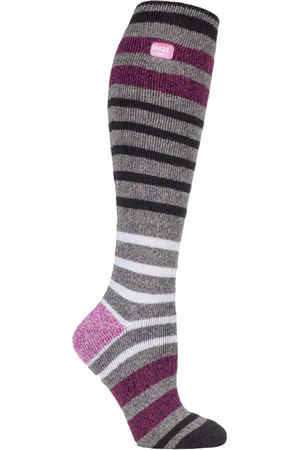 Heat Holders Womens Ladies Thin Extra Long Lightweight Knee High Thermal Socks - - Size UK 4-8