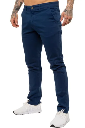 Enzo Mens Slim Fit Stretch Chinos - Cotton - Size 38W/30L