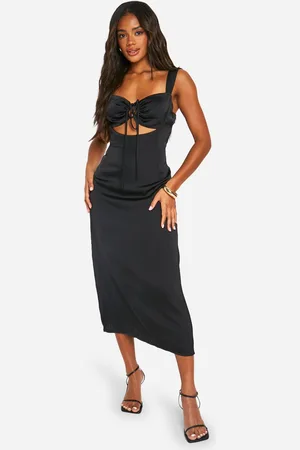 Boohoo Womens Tie Front Maxi Dress - - Size 16 UK