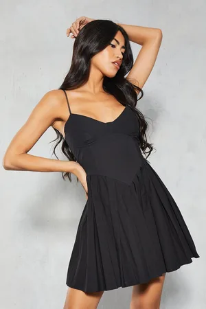 MissPap Womens Poplin Floaty Strappy Mini Dress - Cotton - Size 8 UK