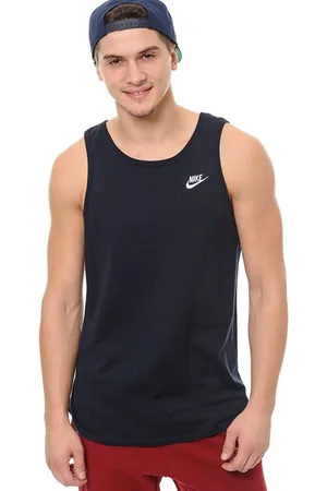 Nike Mens Athletic Gym Casual Vest Tank Top in Cotton - Size Large
