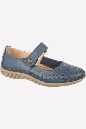 Boulevard Ontario Perforated Bar Leather Womens - - Size UK 6