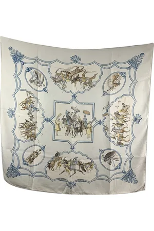 Hermès Pre-owned Womens Vintage Silk Scarf Les Chevaux des Moghols - - One Size