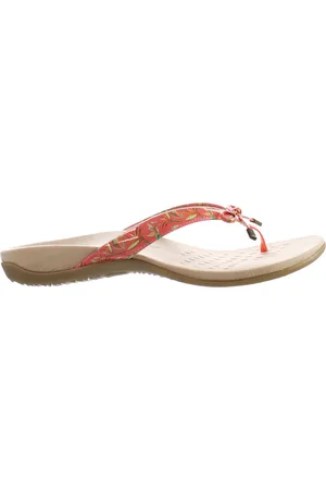 Vionic Bellaii Pink Womens Flip-Flops - Leather - Size UK 3.5
