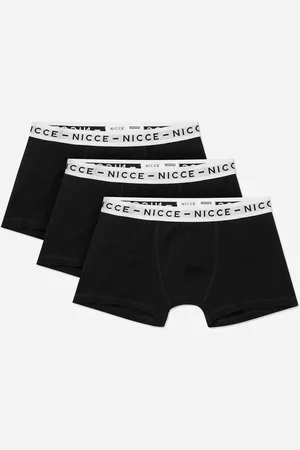 Nicce London Mens 3-Pack Stretch Waist /White Trailstar Boxers 0038 K011 0001 Cotton - Size Medium
