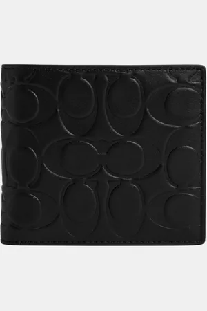 Coach Mens Coin Wallet in Signature Embossed Leather - - One Size