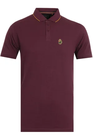 Luke 1977 Mens Ricky Gold Tipped Shiraz Polo Shirt - - Size Medium
