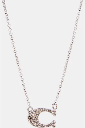 Coach Womens Pave Signature C Necklace - - One Size