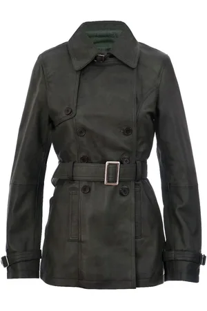 Infinity Womens Mid Length Trench Coat -Oakham - Lamb Leather - Size 16 UK