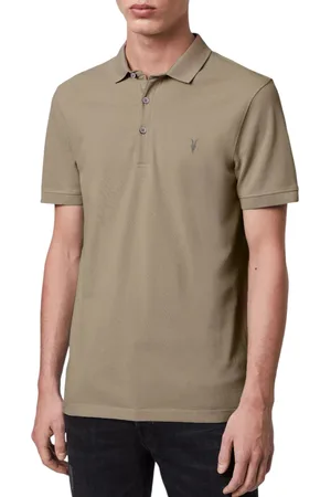 AllSaints Reform Mens Polo Shirt Summer Casual T Shirts - Cotton - Size Small