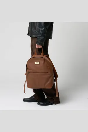 Barneys Originals Mens Real Leather Backpack - - One Size