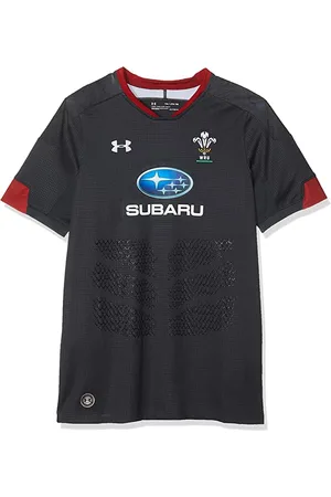 Under Armour Childrens Unisex Welsh Rugby Union WRU Short Sleeve Youth Top 1298993 017 - - Size Small