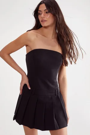 NASTY GAL Womens Essentials Pleat Hem Tailored Dress - - Size 8 UK