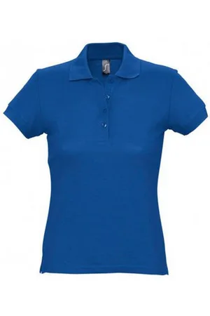 Sols Womens/Ladies Passion Pique Short Sleeve Polo Shirt (Royal ) Cotton - Size Small