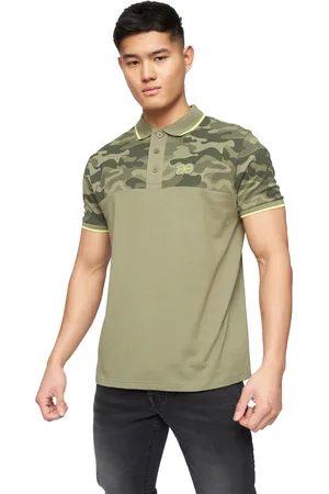 Crosshatch Mens Brightling Camo Polo Shirt Cotton - Size Small