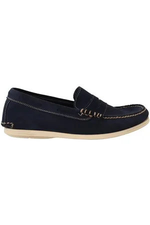 Pollini Mens Suede Low Top Mocassin Loafers Casual Shoes Leather - Size EU 40
