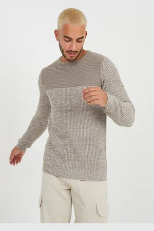 Brave Soul Mens Crew Neck Chunky Knit Jumper - - Size Small