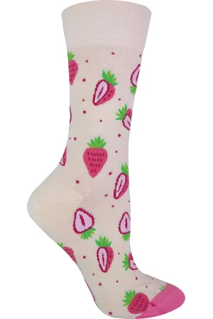 Sock Snob Womens TALKIE SOCKS - Ladies Cotton Quirky Funky Novelty Design Fruit - - Size UK 4-6.5