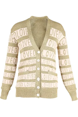 Gucci Pre-owned Womens Loved Oversized Lurex Cardigan in Wool - Size 2XS