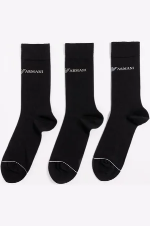Emporio Armani 3 Pack Mens Eagle Logo Sport Socks - - One Size