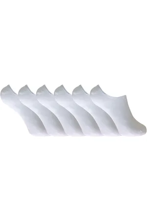 Sock Snob Womens 6 Pack Ladies Bamboo Liner Ankle Socks with Grip - Viscose - Size UK 4-6.5