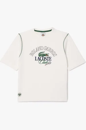 Lacoste Womens Roland-Garros Edition Relaxed-Fit Cotton T-Shirt in - Size 8 UK