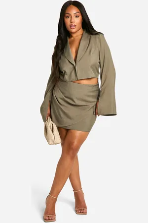 Boohoo Womens Plus Tailored Wrap Skirt - - Size 24 UK