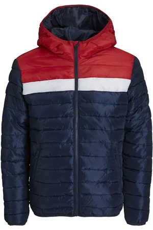 JACK & JONES Mens Puffer Jacket Hooded Lightweight - - Size Small