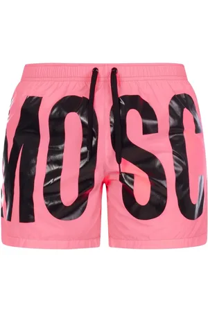 Moschino Mens Brand Print Logo Short Swim Shorts - Size Medium