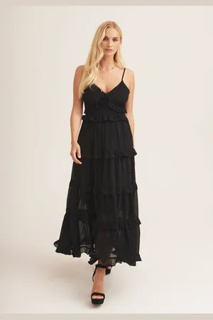 Gini London Womens Frill Tiered Midaxi Dress - Size 14 UK