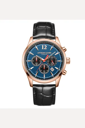 Anthony Mens Hand Assembled Classic Chronograph Rose Leather - One Size