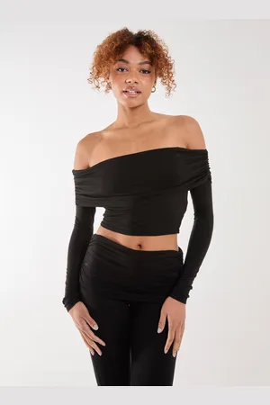 Pink Vanilla Womens Off the Shoulder Lounge Top - - Size Medium