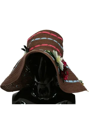 Dolce & Gabbana Womens Floral Floppy Hat - - Size 60 cm