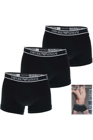 Emporio Armani Mens 3 Pack of Trunk in Cotton - Size Large