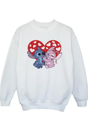 Disney Girls Lilo & Stitch Hearts Sweatshirt - Size 5-6Y