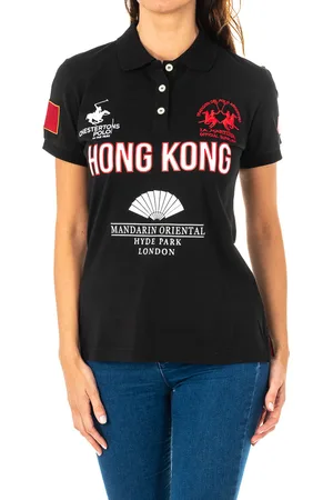 La Martina Womens short-sleeved polo shirt with lapel collar 2WP168 - Cotton - Size X-Large
