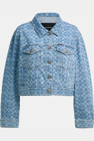 Coach Womens Signature Denim Jacket - - Size Large