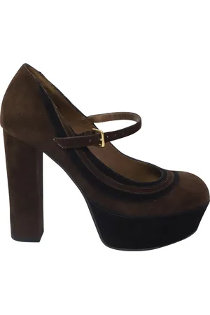 Marni Pre-owned Womens Mary Jane Heels in Suede - Size EU 36