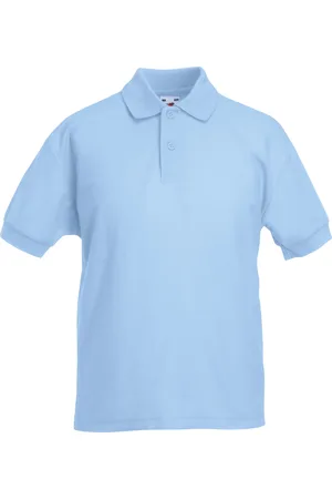 Fruit Of The Loom Childrens/Kids Unisex 65/35 Pique Polo Shirt (Pack of 2) (Sky ) - Size 14-15Y