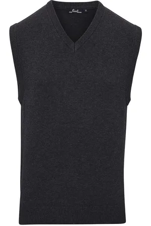 Premier Mens Knitted Sleeveless Sweater Vest - Size X-Small