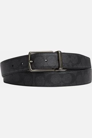 Coach Mens Modern Harness CTS Reversible Belt in Signature - - One Size