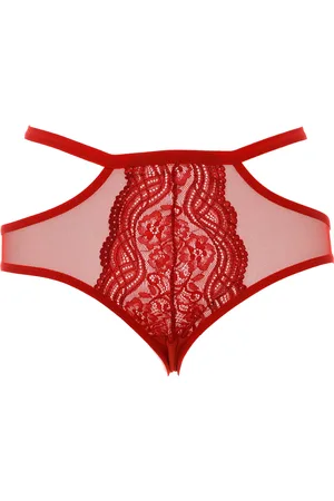 Kisses and Love Womens Lace culotte panties with waist strap 21681 woman - - Size Medium