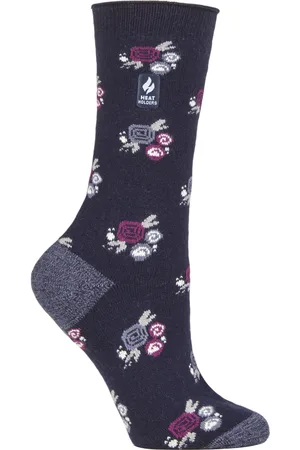 Heat Holders Womens - Ladies Ultra Lite Thermal Brushed Inner Yarn Design Socks - (Murcia) - Size UK 4-8